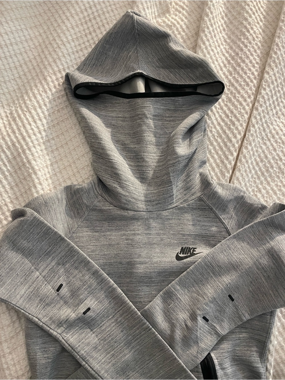 Nike Heather Gray Crewneck Sweatshirt with Black Accents